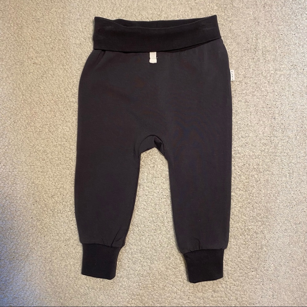 Firsts Foldover Waist Stretchy Gray Joggers